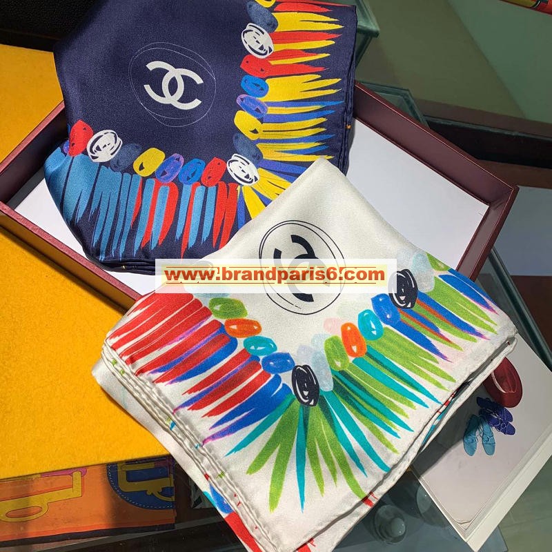WJCH19014-AN　シャネル CHANEL 2019年春夏最新入荷 マフラー ショール ネッカチーフ シルク レディース