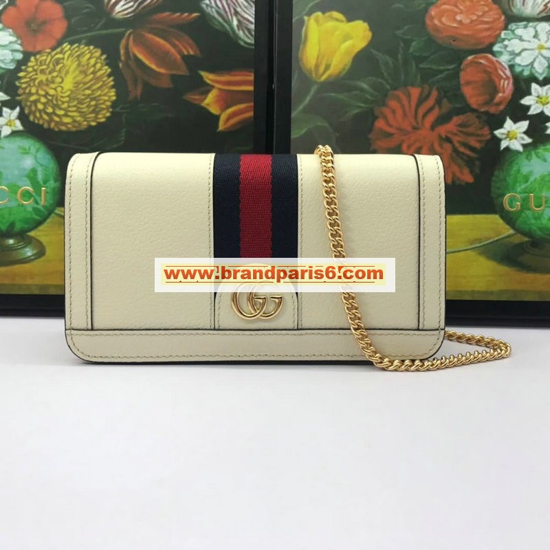 GG523158-057　グッチ GUCCI 2019年最新入荷 チェーンウォレット ショルダーバッグ カーフスキン レザー 色