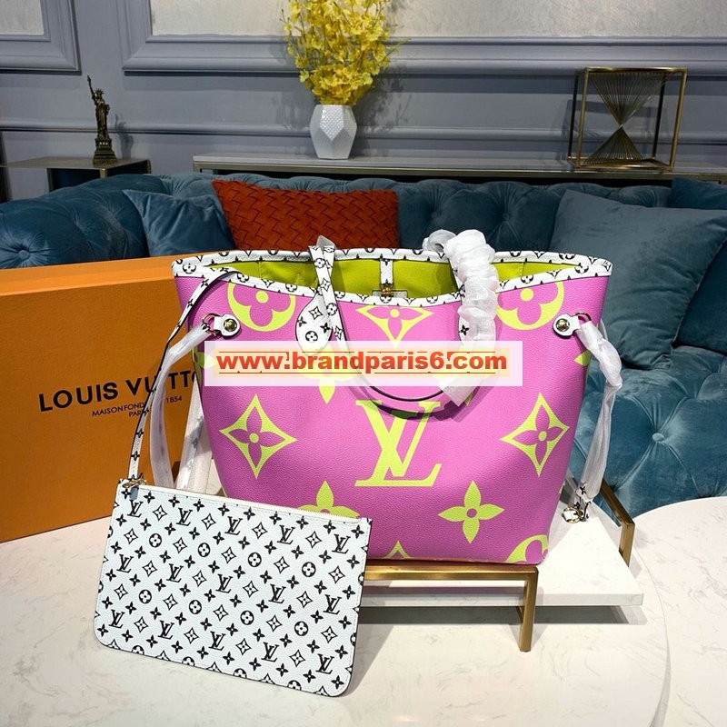 M44588-057　ルイヴィトン LOUISVUITTON 2019年最新入荷 ネヴァーフル MM ハンドバッグ トートバッグ ママバッグ ショッピングバッグ ピンク