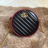 GG550154KR-063　グッチ GUCCI 2019年最新入荷 GGマーモント ラウンド ミニ ショルダーバッグ イブリングバッグ カーフスキン