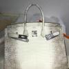 HBK35EXM-063　エルメス HERMES 2019年最新入荷 バーキンバッグ  トートバッグ ヒマラヤ ハンドバッグ クロコダイル革 レディースかばん