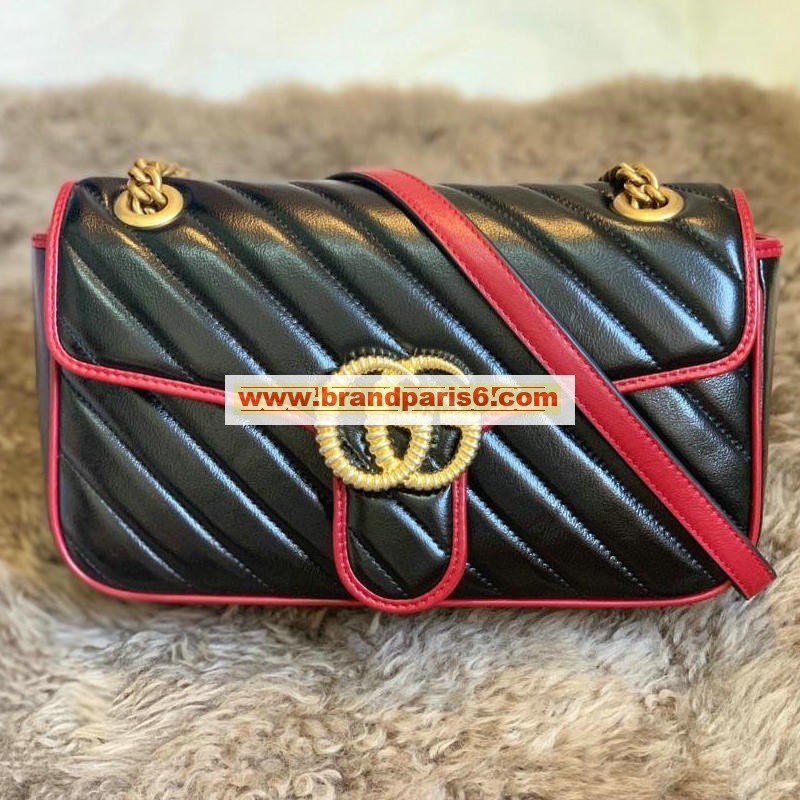 GG443497KR-063　グッチ GUCCI 2019年最新入荷 GG マーモント 斜めがけ ショルダーバッグ キルティング レディースかばん カーフスキン