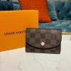 N64423F-057　ルイヴィトン LOUISVUITTON 2019年最新入荷 ポルトモネ ロザリ 小銭入れ コインケース 短財布 名刺入れ ダミエキャンパス