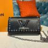 M62306K-057　ルイヴィトン LOUISVUITTON 2019年最新入荷 ツイスト MM チェーンウォレット 斜め掛け ショルダーバッグ エピレザー フラップバッグ