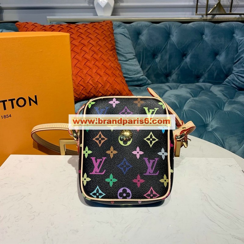 M40055-057　ルイヴィトン LOUISVUITTON 2019年最新入荷  斜めがけ ショルダーバッグ モノグラムキャンパス マルチカラー ブラック チェーンウォレット ミニバッグ