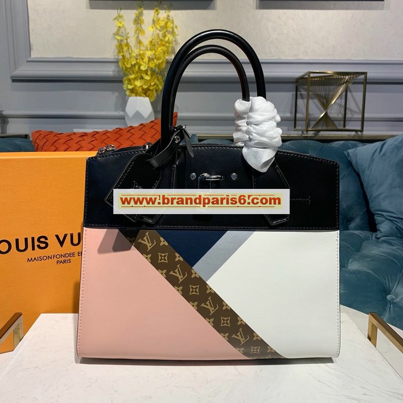 M53802-057　ルイヴィトン LOUISVUITTON 2019年最新入荷 シティ スティーマー MM トップハンドルバッグ トートバッグ 2way ショルダーバッグ カーフレザー