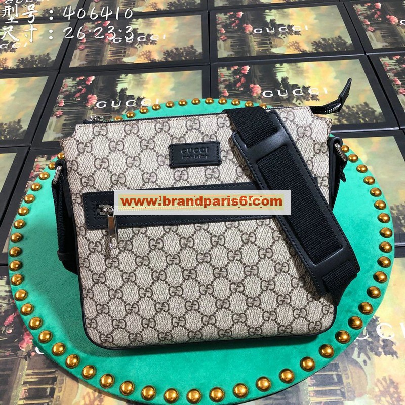 GG406410X-057　グッチ GUCCI 2019年最新入荷 斜め掛け ショルダーバッグ メンズバッグ カーフレザー ブラック