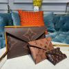 M44177-057　ルイヴィトン LOUISVUITTON 2019年最新入荷 キリガミ ポシェット ポーチ 手持ちかばん 三つセット クラッチバッグ モノグラムキャンパス