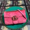 GG443496RM-057　グッチ GUCCI 2019年最新入荷 GGマーモント 斜め掛け ョルダーバッグ レディースかばん スエード
