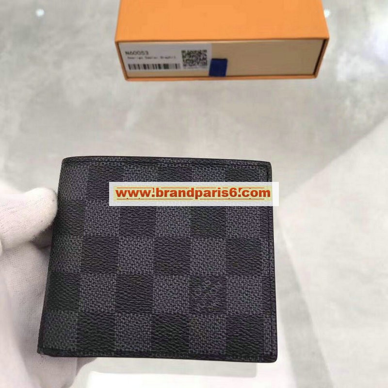 N60053-025　ルイヴィトン LOUISVUITTON 2019年最新入荷 ポルトフォイユ マルコ NM 二つ折り短財布 カードケース 小銭入れ ダミエグラフィットキャンパス