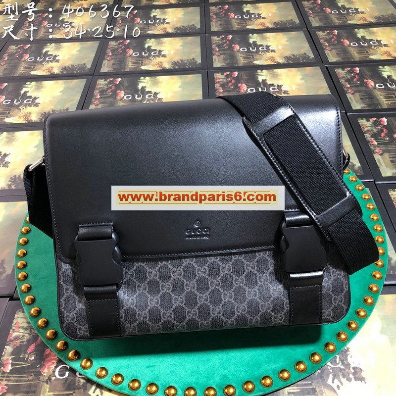 GG406367QK-057　グッチ GUCCI 2019年最新入荷 メッセンジャー ショルダーバッグ 斜め掛け メンズバッグ フラップ付き ビジネス 通勤 通学