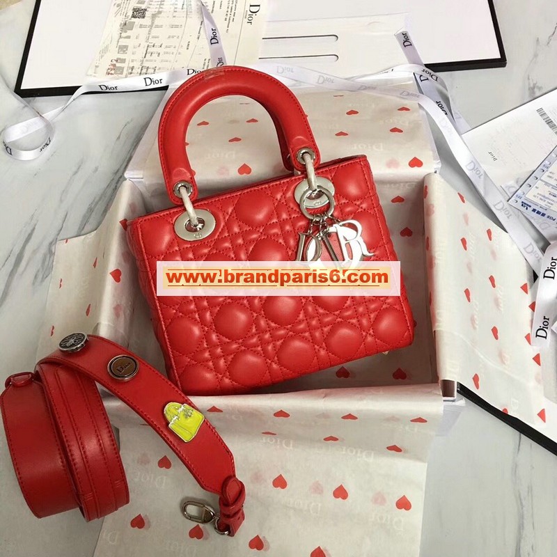 CD00859YJ-JS　クリスチャンディオール CHRISTIAN DIOR 2019年最新入荷 My Lady Dior Lucky bag ハンドバッグ 2way ショルダーバッグ ラムスキン
