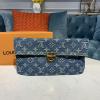 M44472-057　ルイヴィトン LOUISVUITTON 2019年最新入荷 手持ちかばん クラッチバッグ デニム ブルー セカンドバッグ