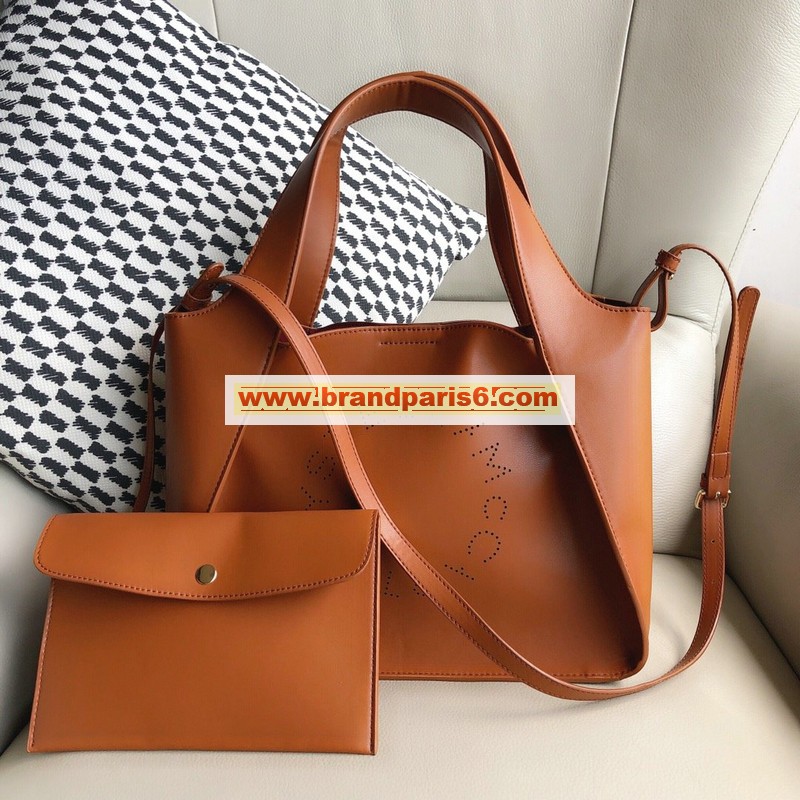 SM41045T-YS　ステラ マッカートニー Stella McCartney 2019年最新入荷 ロゴ トートバッグ クロスボディバッグ ショッピングバッグ レザー