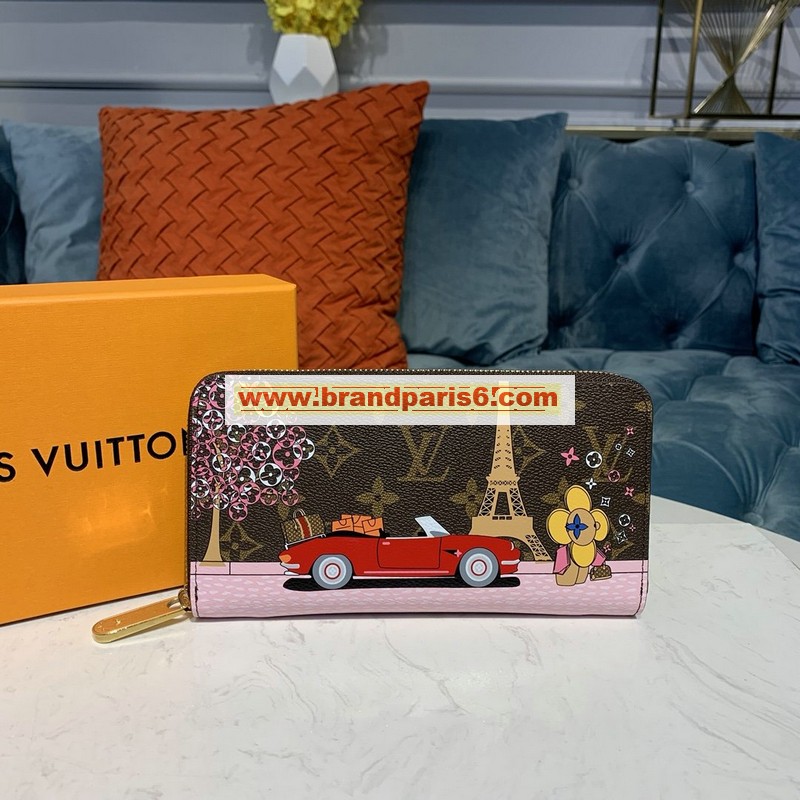 M68487-057　ルイヴィトン LOUISVUITTON 2019年最新入荷 ジッピー ウォレット ラウンドファスナー長財布 小銭入れ ロングウォレット モノグラムキャンパス