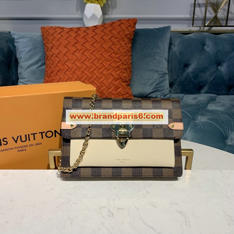 N60237-057　ルイヴィトン LOUISVUITTON 2019年最新入荷 ポルトフォイユ ヴァヴァン チェーン ウォレット クラッチバッグ ショルダーバッグ ダミエエベヌ キャンバス