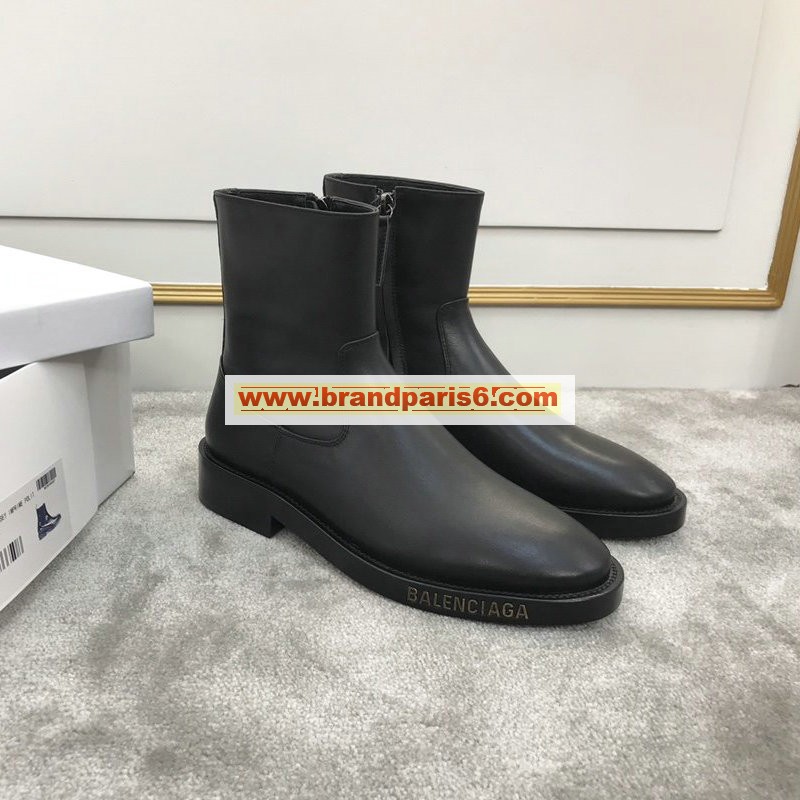 BAJ20002-26　バレンシアガ BALENCIAGA  2020年秋冬最新入荷 ショートブーツ ローヒールシューズ レディースシューズ 靴 レザー 黒