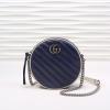 GG550154LB-057　グッチ GUCCI 2019年最新入荷 GGマーモント ラウンド ミニ ショルダーバッグ イブリングバッグ カーフスキン