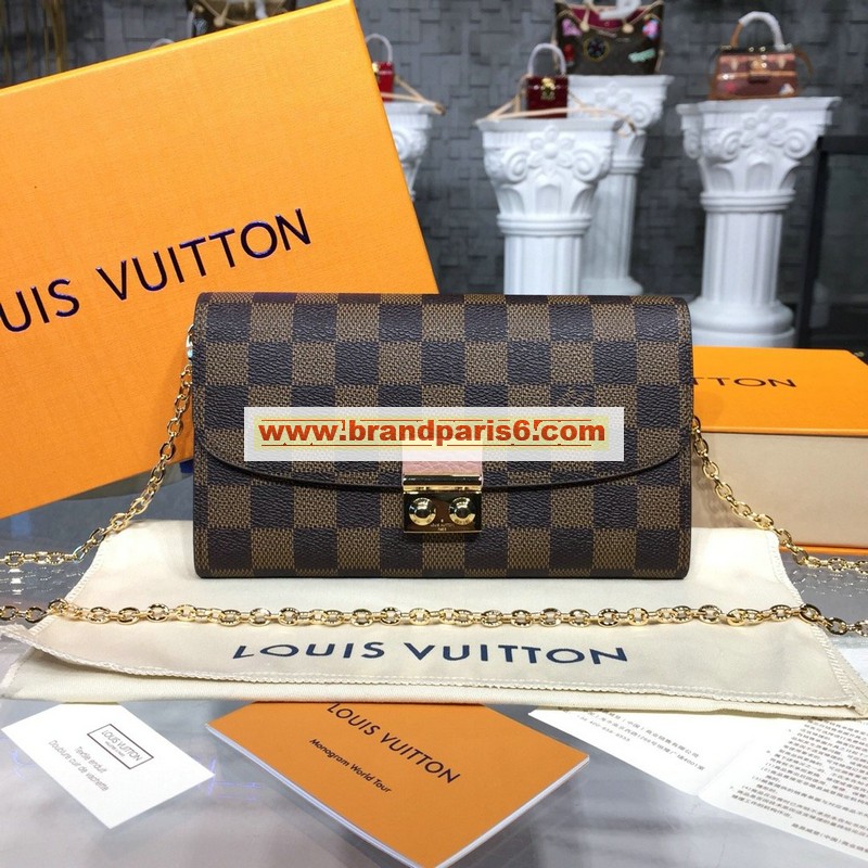 N61273-057　ルイヴィトン LOUISVUITTON 2020年最新入荷 クロワゼット チェーンウォレット ショルダー長財布 カードポケット ダミエキャンパス