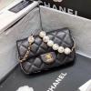 CH1436BK-JS　シャネル CHANEL 2020年最新入荷 スモール フラップバッグ 斜め掛け ショルダーバッグ レディースかばん ラムスキン コスチューム パール
