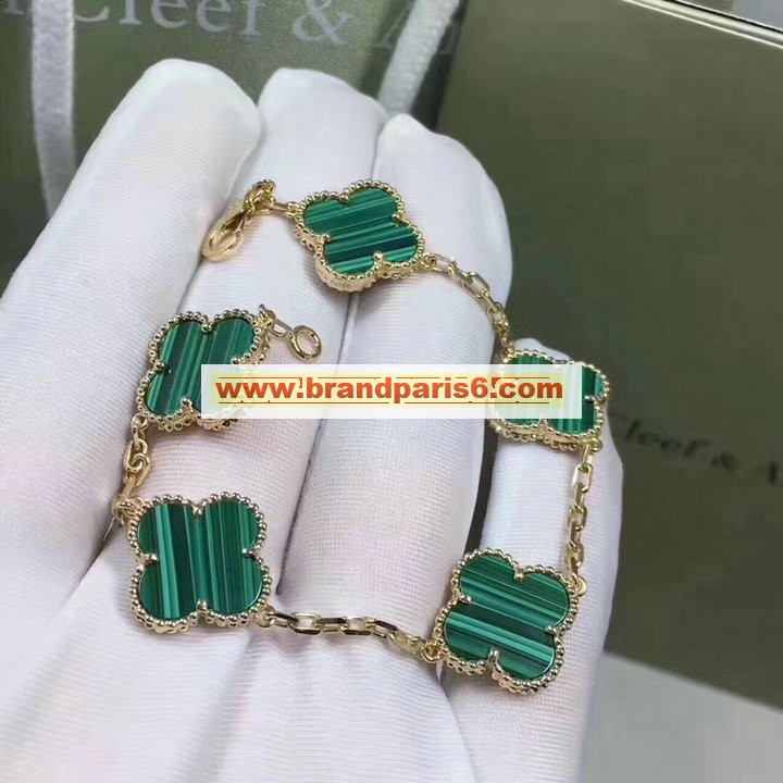 VASZ20004-CZ　ヴァン クリーフ アーペル Van Cleef Arpels 2020年最新入荷 ヴィンテージ アルハンブラ ブレスレット チェーン 5モチーフ アクセサリー ジュエリー