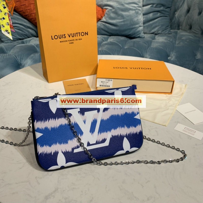 M69124-057　ルイヴィトン LOUISVUITTON 2020年最新入荷 LVエスカル ポシェット ドゥーブル ジップ クラッチバッグ ショルダーバッグ モノグラムキャンバス