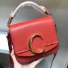 CLE4026RD-DDB　クロエ CHLOE 2020年最新入荷 C ミニバッグ トップハンドルバッグ 2way 斜め掛け ショルダーバッグ レディースかばん カーフレザー