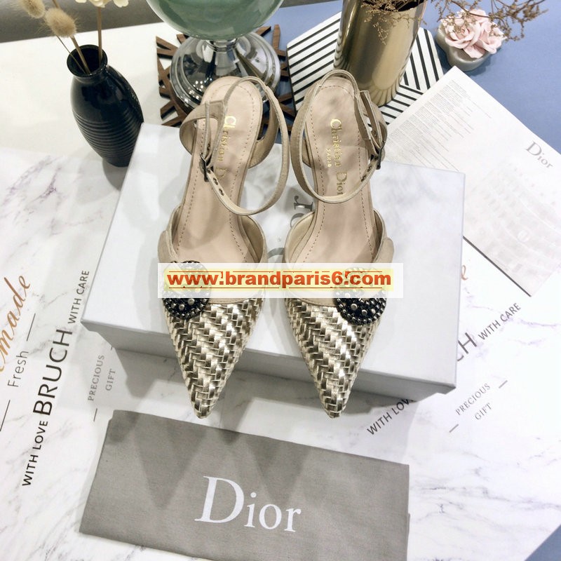 CDJ20045-26　クリスチャンディオール CHRISTIAN DIOR 2020年夏最新入荷 ローヒールシューズ パンプス アンクルストラップ レディースシューズ サマーサンダル とんがりトウ