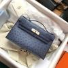 HKL22TPJBL-063　エルメス HERMES 2020年最新入荷 ケリー 22 トートバッグ トップハンドルバッグ レディースかばん オーストリッチ革 