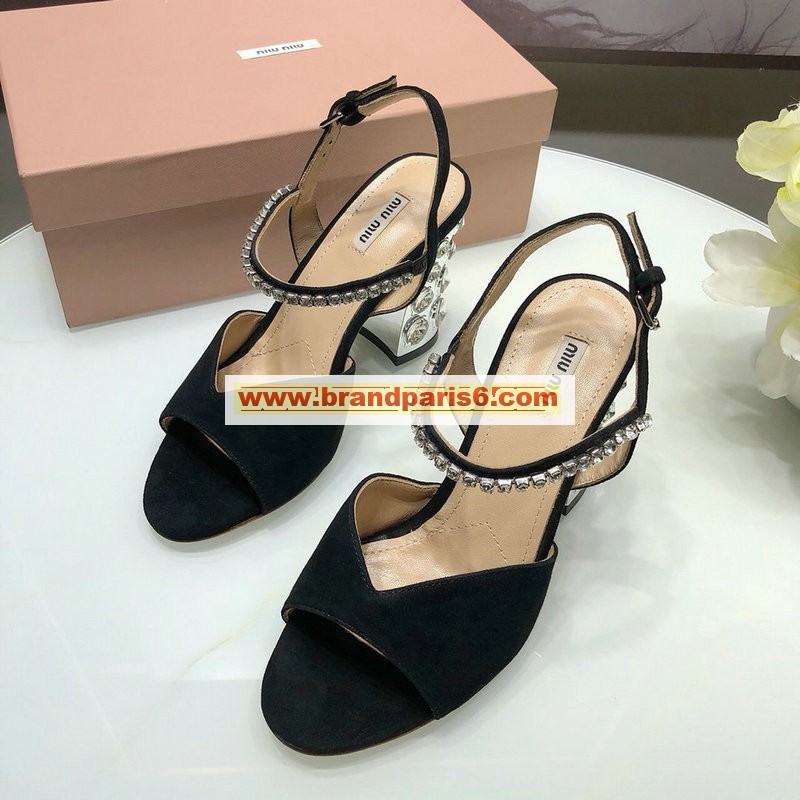 MMJ20014-26　ミュウミュウ MIUMIU 2020年夏最新入荷 ハイヒールシューズ サマーサンダル レディースシューズ 靴 レザー