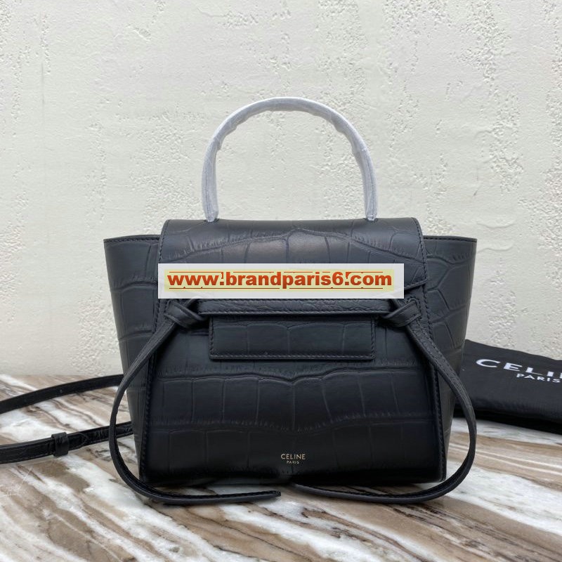 CE175519EBK-DDB　CELINE セリーヌ 2020年最新入荷 ベルト ナノ ハンドバッグ トート バッグ 2way ショルダーバッグ レディースかばん 