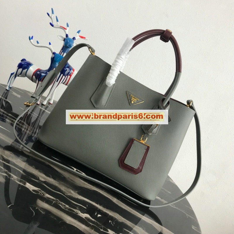 PD1BG775HJ-DDB　プラダ PRADA 2020年最新入荷 ドゥーブレ ミディアムバッグ トートバッグ 2way ショルダーバッグ レディースかばん カーフレザー
