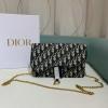 CD5620-DDB　クリスチャンディオール CHRISTIAN DIOR 2020年最新入荷 斜め掛け ショルダーバッグ チェーンウォレット 手持ちかばん オブリーク エンブロイダリー