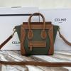 CE168243FHK-DDB　セリーヌ CELINE 2020年最新入荷 ナノ ラゲージバッグ トートバッグ ハンドバッグ 2way ショルダーバッグ テキスタイル カーフスキン