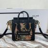 CE168243HCK-DDB　セリーヌ CELINE 2020年最新入荷 ナノ ラゲージバッグ トートバッグ ハンドバッグ 2way ショルダーバッグ フローラルプリント ジャカード カーフスキン