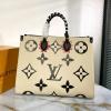 M45372-057　ルイヴィトン LOUIS VUITTON 2020年最新入荷 オンザゴー GM ハンドバッグ トートバッグ ママバッグ ショッピングバッグ グレインレザー 