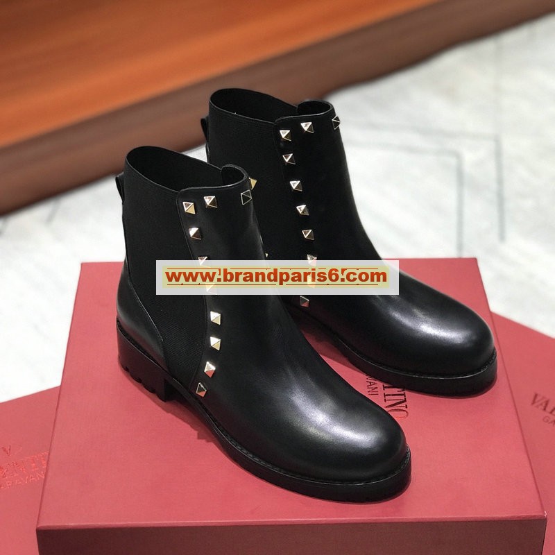 VTJ20056-26　ヴァレンティノ Valentino 2020年秋冬最新入荷 ショートブーツ ローヒールシューズ レディースシューズ カーフレザー