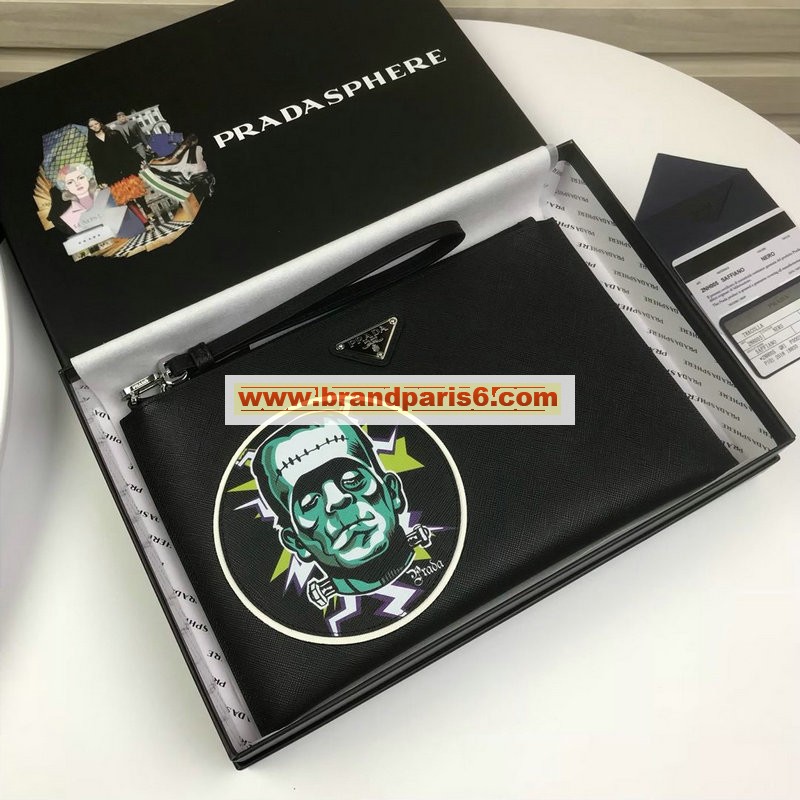 PD2NH005R-JS　プラダ PRADA 2020年最新入荷 手持ちかばん クラッチバッグ セカンドバッグ カーフレザー