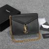 YSL532750QJK-JS　イヴサンローラン Saint laurent YSL 2020年最新入荷 チェーン フラップバッグ 斜め掛け ショルダーバッグ レディースかばん グレインドカーフレザー