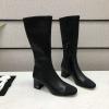 CHJ20124R-26　シャネル CHANEL 2020年秋冬最新入荷 ロングブーツ ローヒールシューズ レディースシューズ カーフレザー 靴