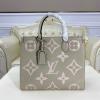 M45494-057　ルイヴィトン LOUIS VUITTON 2020年最新入荷 オンザゴー MM ハンドバッグ トートバッグ ママバッグ ショッピングバッグ グレインレザー 