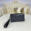 N60379-057　ルイヴィトン LOUISVUITTON 2020最新入荷 ジッピー ドラゴンヌ ファスナー長財布 ストラップ付き ロングウォレット 手持ちかばん ダミエグラフィットキャンバス