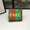 GG636166-057　グッチ GUCCI 2020年最新入荷 FAKE NOT プリント ショートウォレット 二つ折り短財布 ショートウォレット カードケース 札入れ