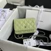 CH1649QYG-025　シャネル CHANEL 2020年最新入荷 WOC ミニフラップバッグ 斜め掛け ショルダーバッグ チェーンウォレット レディースかばん カーフレザー