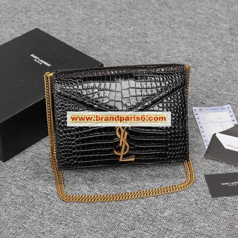 YSL532750EJK-JS　イヴサンローラン Saint laurent YSL 2020年最新入荷 チェーン フラップバッグ 斜め掛け ショルダーバッグ レディースかばん クロコ柄