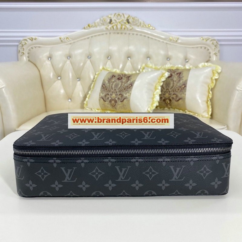 M44715-057　ルイヴィトン LOUIS VUITTON 2020年最新入荷 キューブ ドゥ ランジュモン MM 収納箱 ジュエリーボックス モノグラム エクリプス キャンバス 