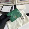 GG466492QG-057　グッチ GUCCI 2020最新入荷 GGマーモント カードケース 二つ折り短財布 コインポケット付き 札入れ付き レザー