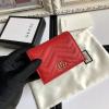 GG466492QR-057　グッチ GUCCI 2020最新入荷 GGマーモント カードケース 二つ折り短財布 コインポケット付き 札入れ付き レザー