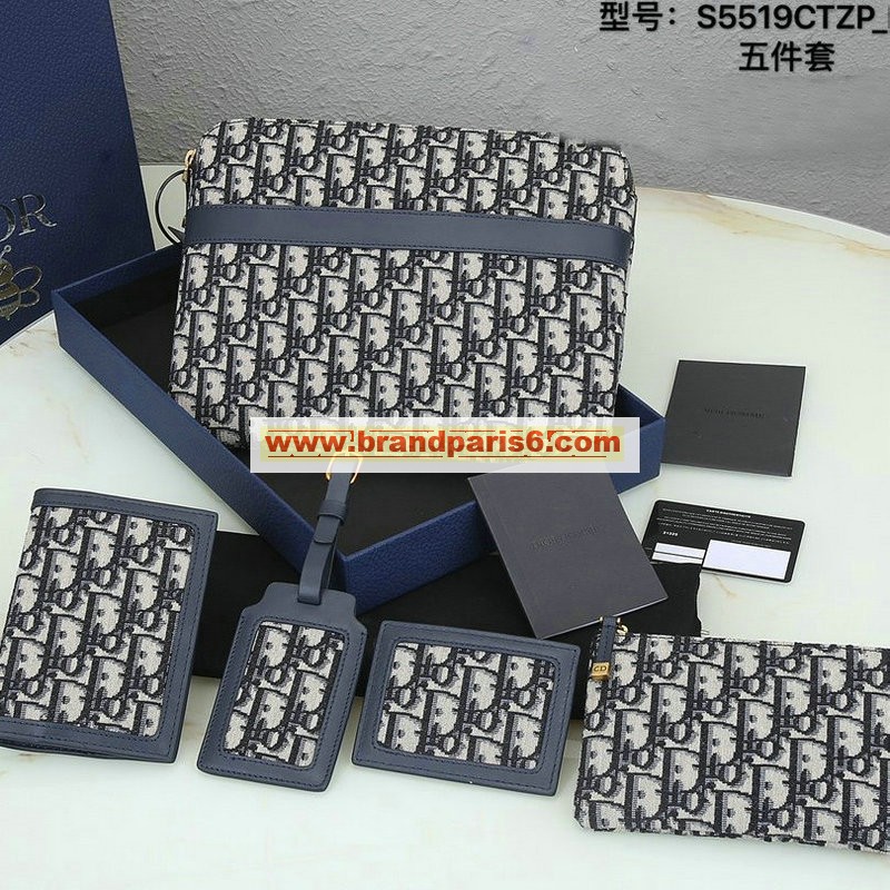 CD5519W-JS　クリスチャンディオール CHRISTIAN DIOR 2020最新入荷 手持ちかばん トラベル用 クラッチバッグ セカンドバッグ カードケース 小銭入れ 財布 五つセット