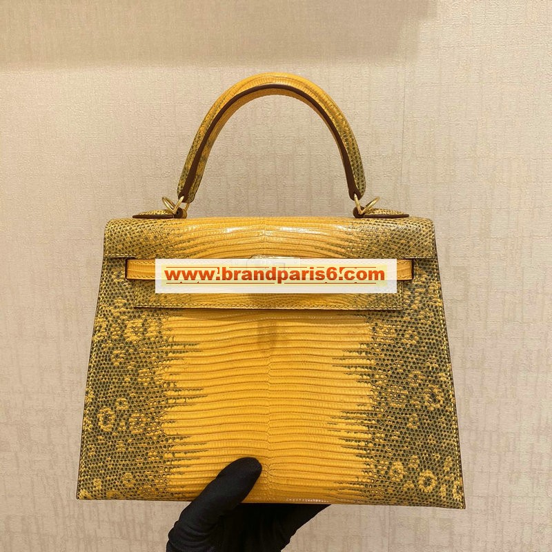 HKL25XPJY-063　エルメス HERMES 2020年最新入荷 ケリー トップハンドルバッグ トートバッグ リザード革 レディースかばん